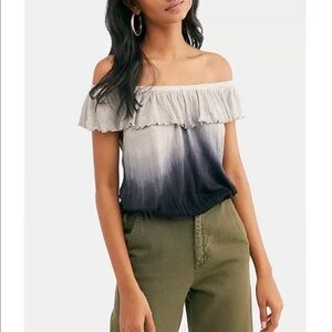 Free People Cora Lee Off-The-Shoulder Ombré Top